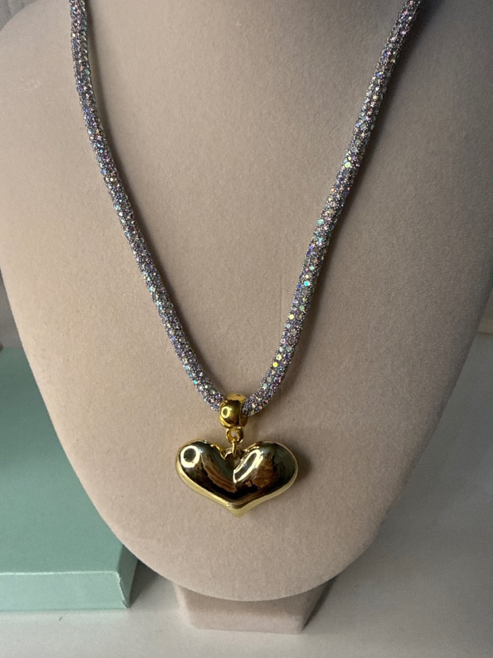 Glitzy Heart Necklace
